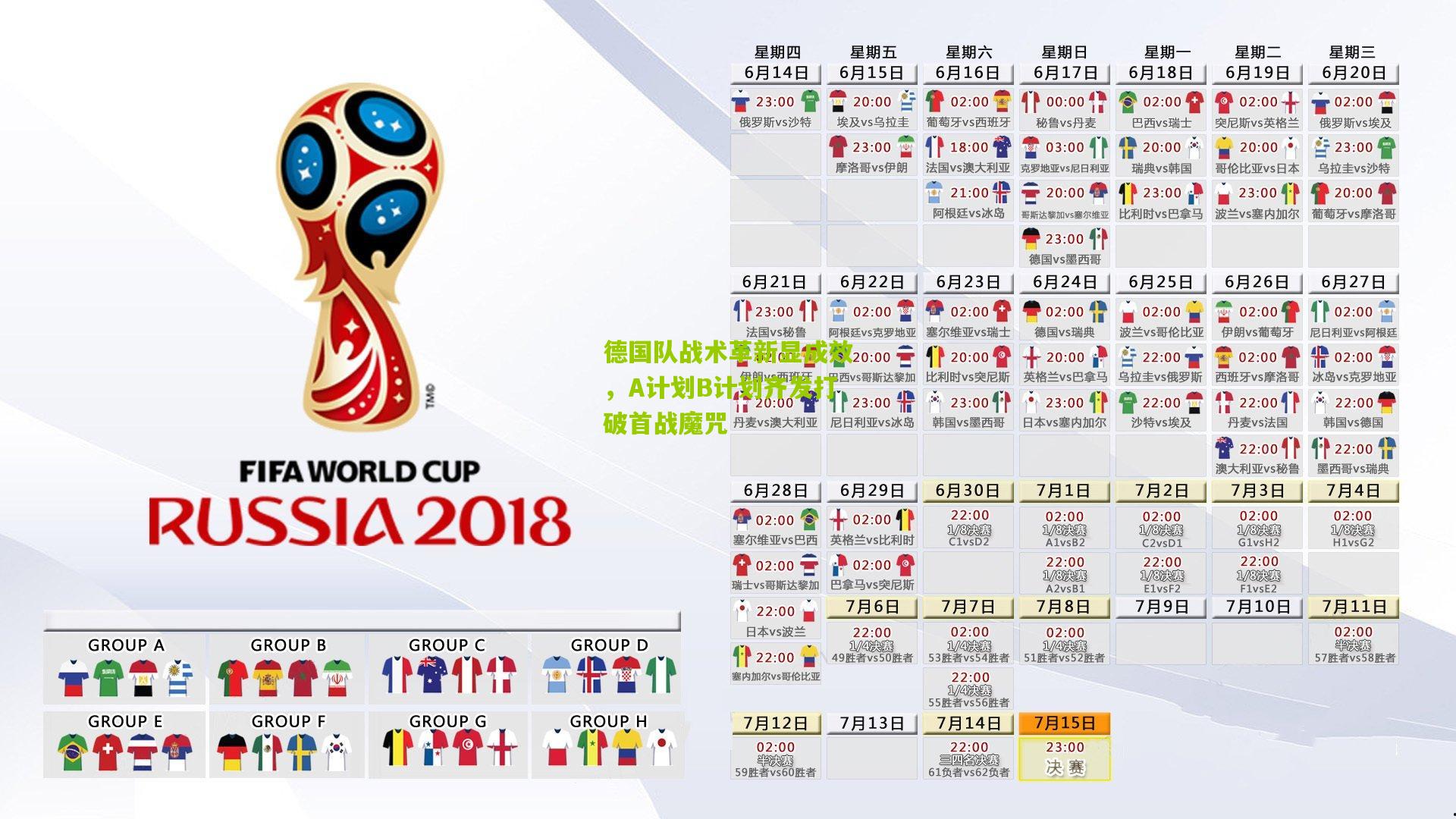 德国队战术革新显成效，A计划B计划齐发打破首战魔咒